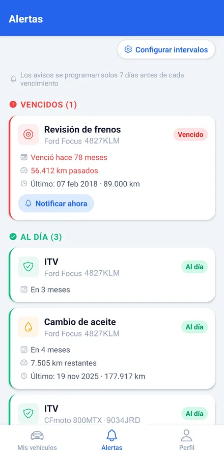 Pantalla de Hiscle: Alertas que llegan a tiempo